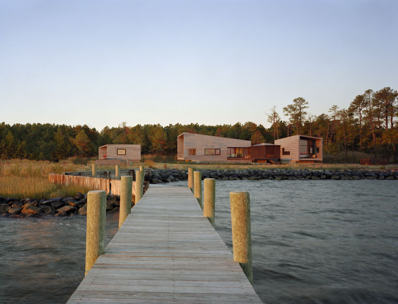 The dock of the House on Hoopers Island by David Jameson Architect