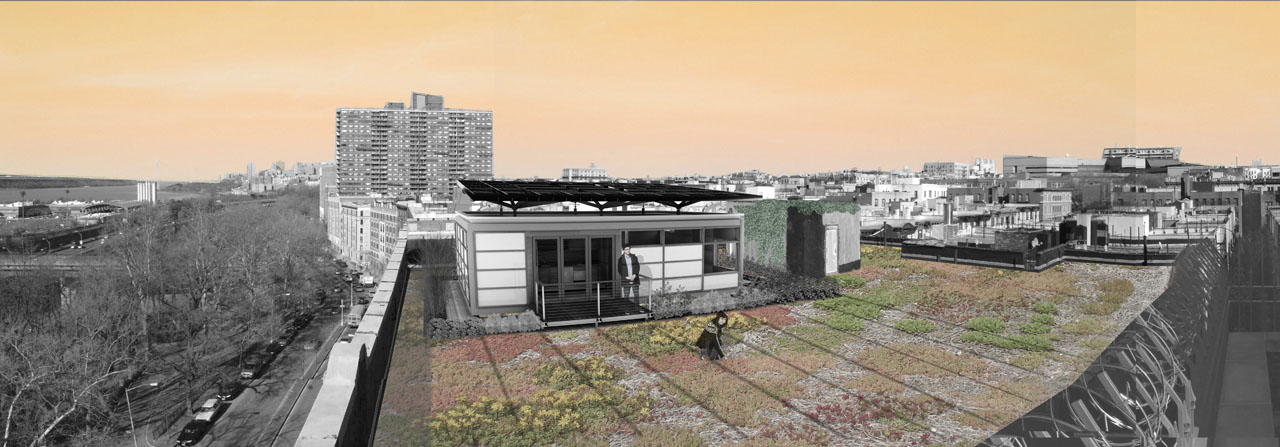 Solar Decathlon 2011 Team New York's Solar Roof Pod rendering