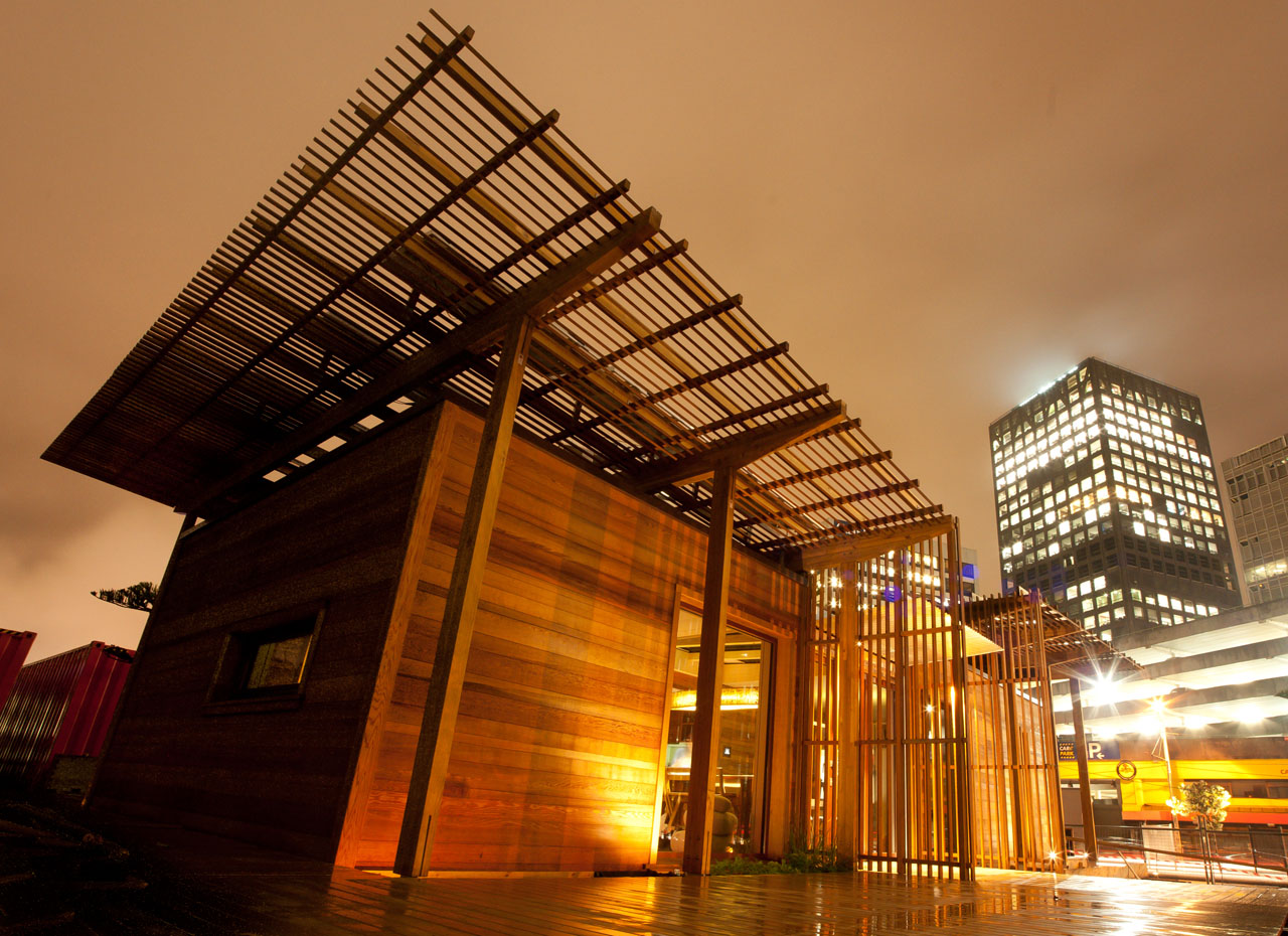 Solar Decathlon Team New Zealand’s Meridian First Light at Night