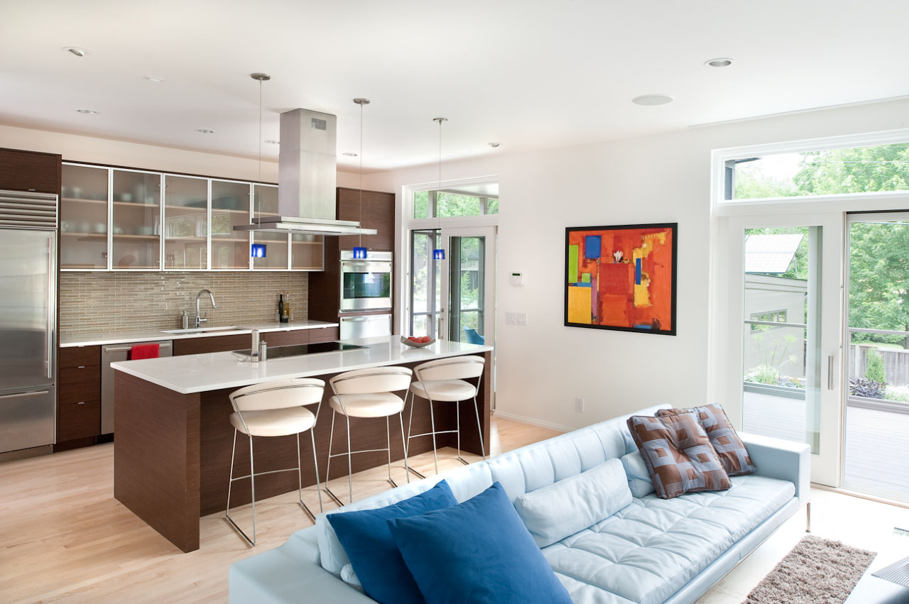 Kitchen in the Ross Street House in Madison, Wisconsin by Richard Wittschiebe Hand Architects