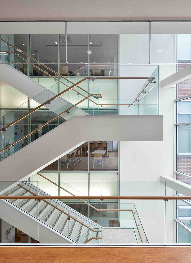 Interior stairs of the Clinical and Translational Science Building by Francis Cauffman