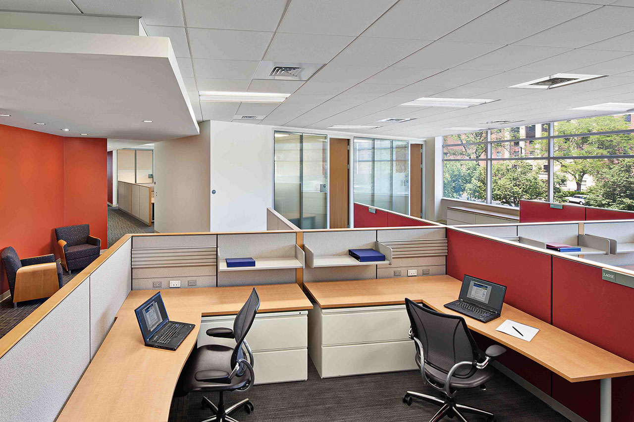 Interior office space of the Clinical and Translational Science Building by Francis Cauffman