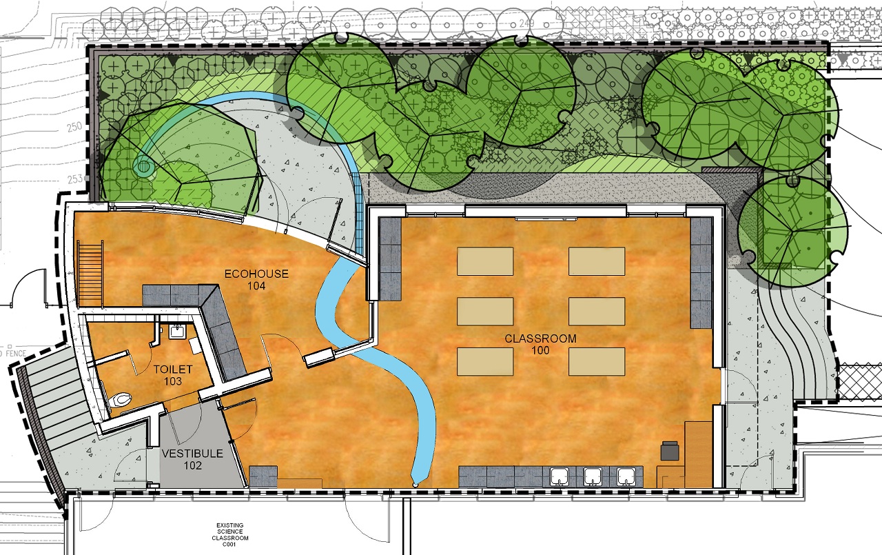 LEED Gold Bertschi School Ecohouse roof plan