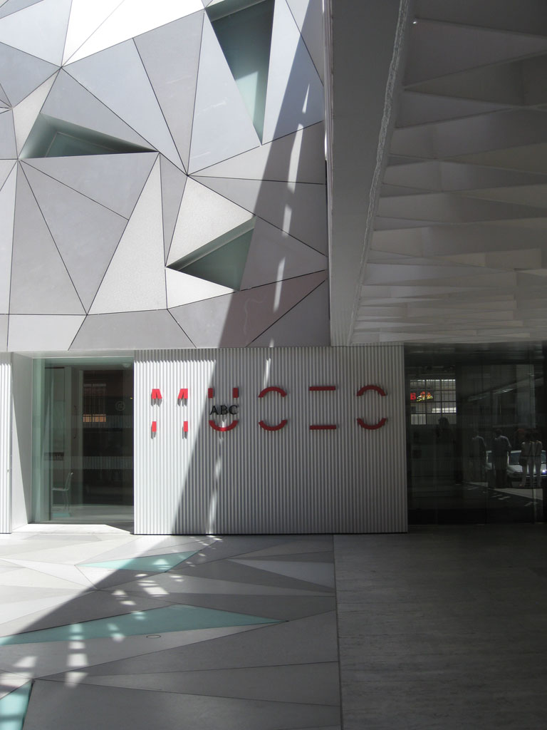 The sign for Museo ABC in Madrid, Spain by Aranguren y Gallegos Architecture