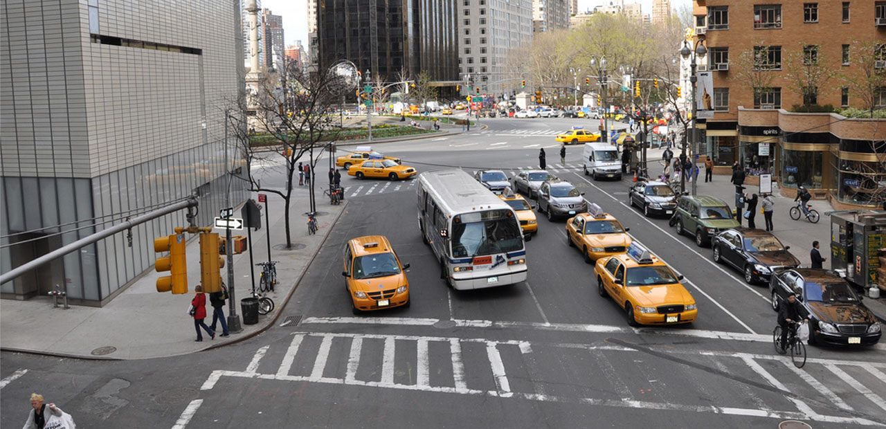 Image of New York City street before the addition of more pedestrian space