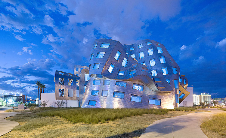 Exterior of Frank Gehry's Cleveland Clinic Lou Ruvo Center for Brain Health