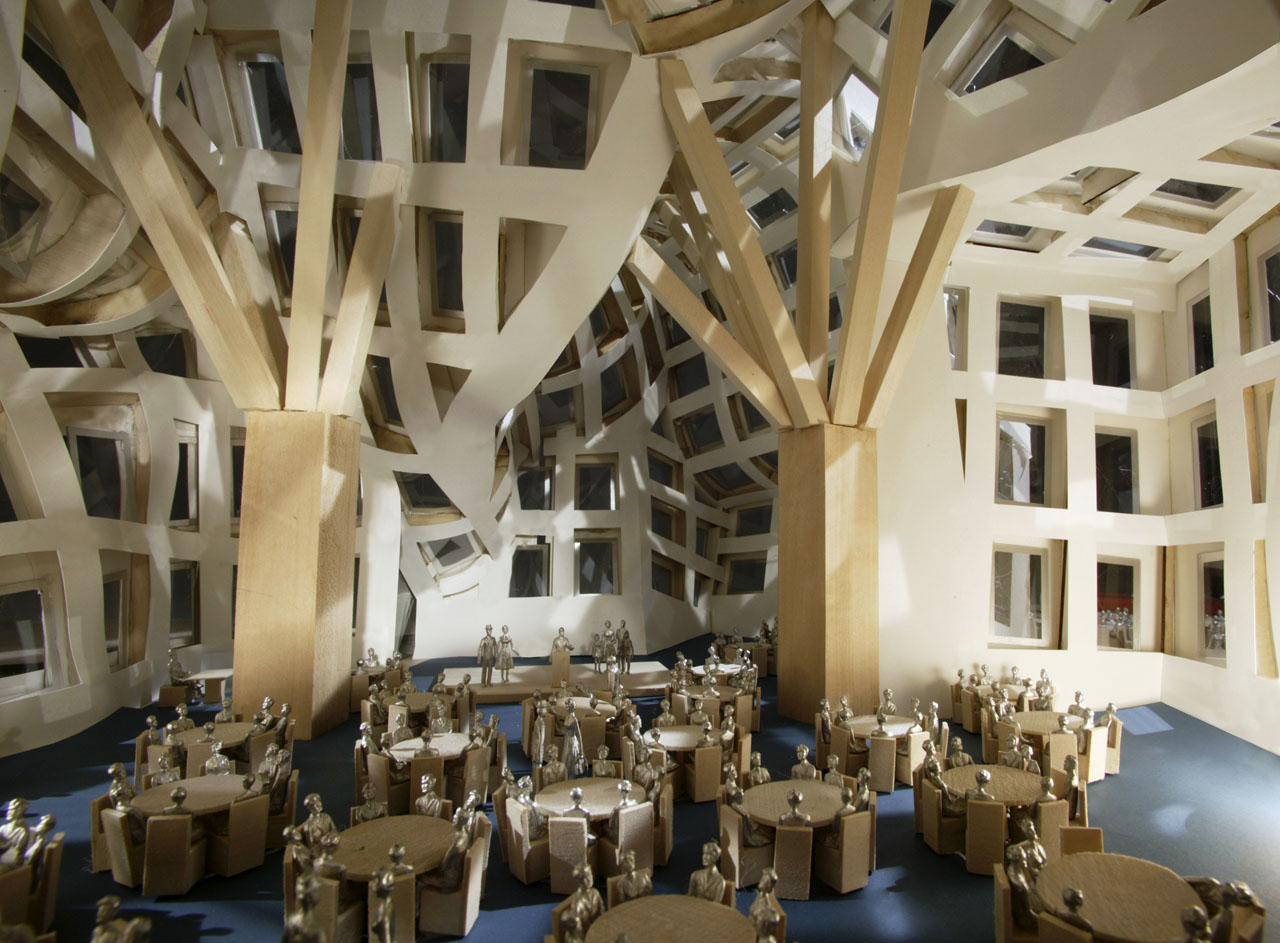 Model of Frank Frank Gehry's Cleveland Clinic Lou Ruvo Center for Brain Health