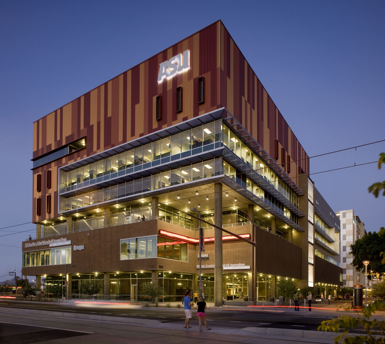 The exterior of Arizona State University's Walter Cronkite School of Journalism by Ehrlich Architects