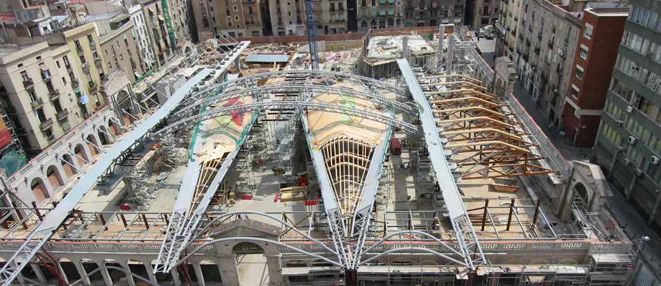 Barcelona Santa Caterina Market roof construction