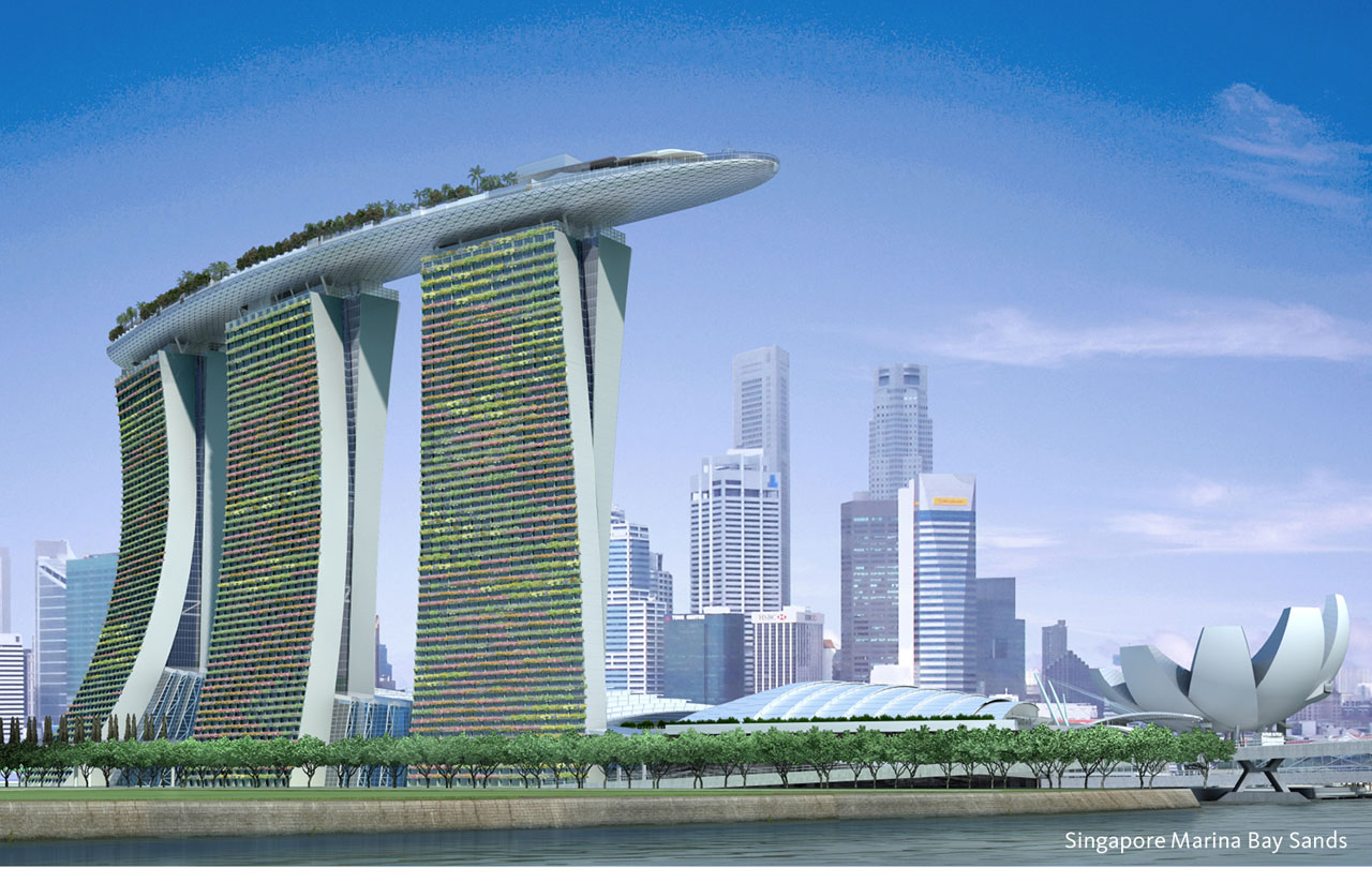 Marina Bay Sands SkyPark rendering by Moshe Safdie