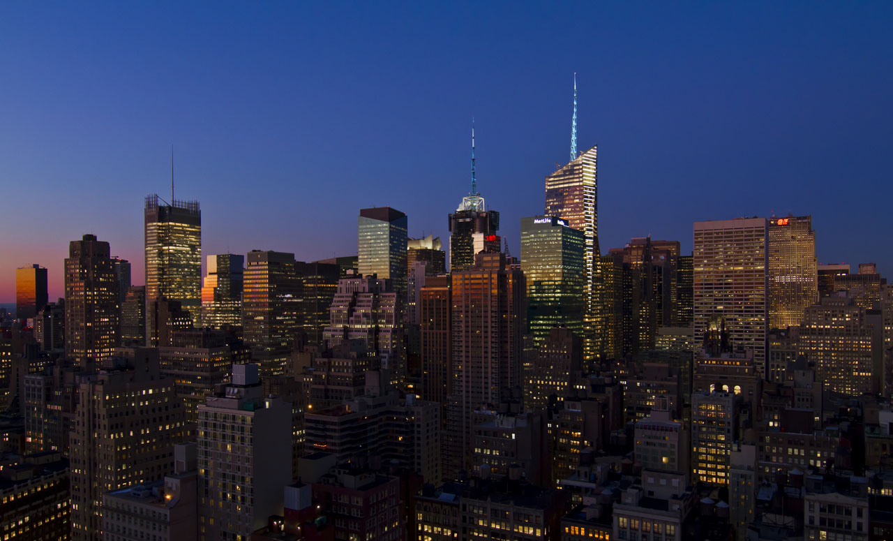 Bank of America Tower and the New York City skyline