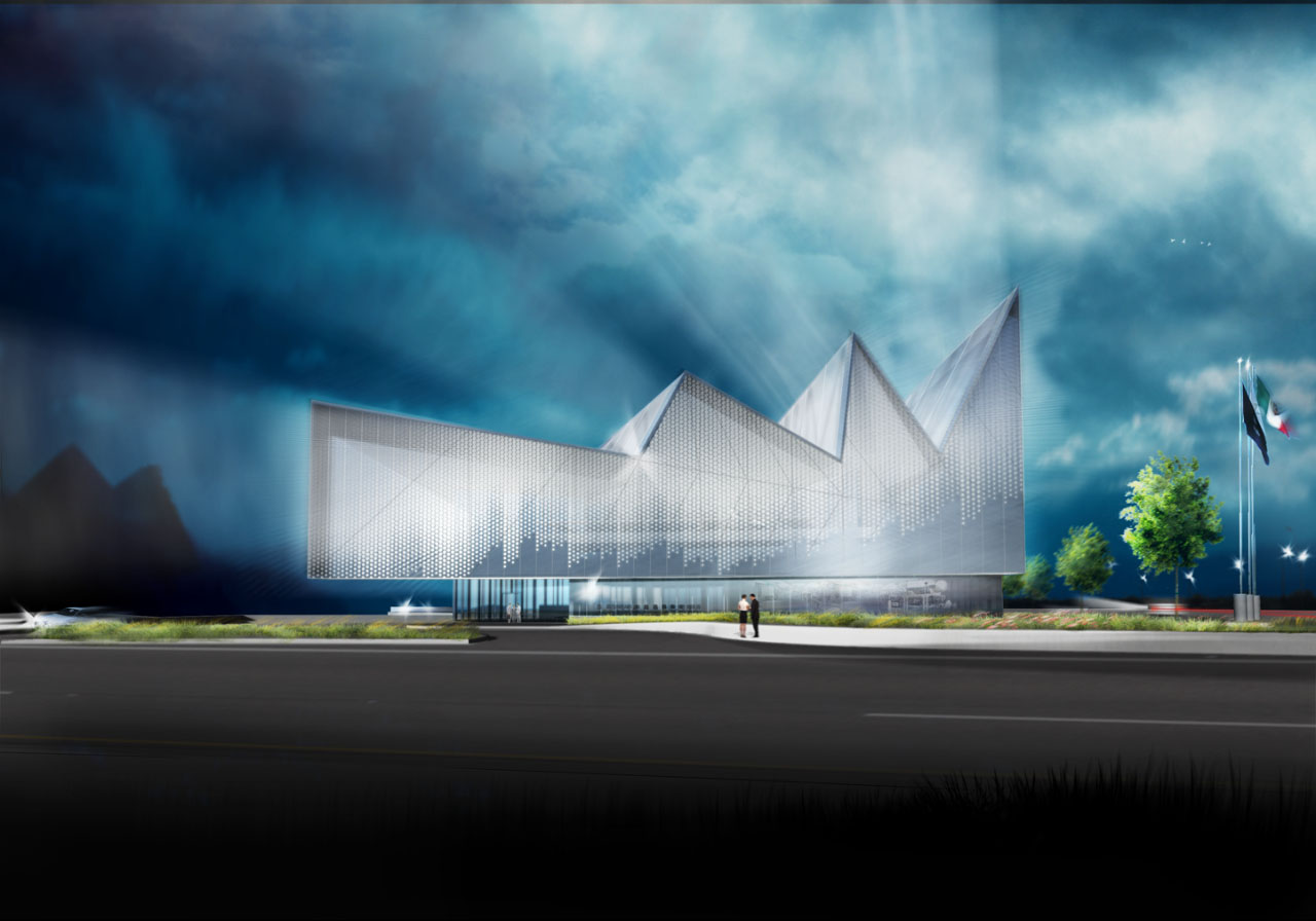 Research and Technology Innovation Park exterior rendering by Brooks + Scarpa Architects
