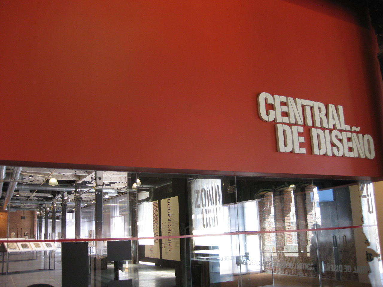 Interior of the renovated Matadero cultural center in Madrid, Spain