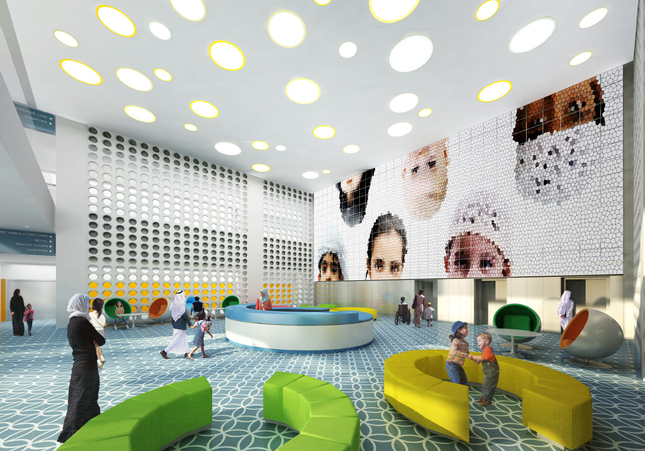 Sheikh Kahlifa Medical City Pediatrics lobby