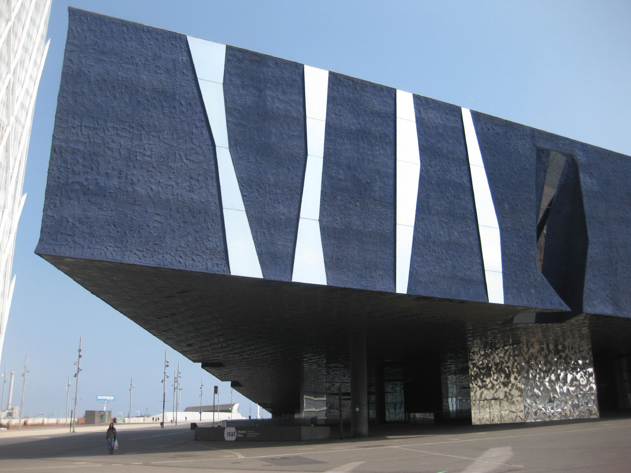 Barcelona Forum exterior blue concrete cladding by Herzog and de Meuron