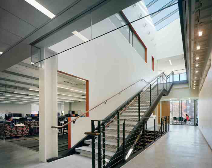 Molloy College Campus Center stairway