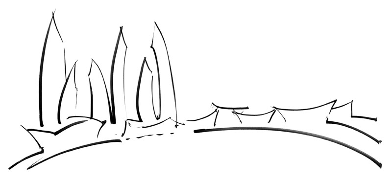 Daniel Libeskind Reflections at Keppel Bay concept sketch