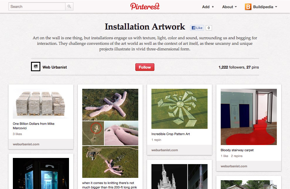 Installation Artwork - Pinner: Web Urbanist