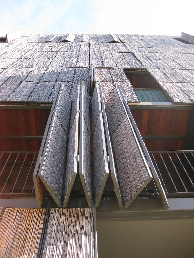 The bamboo louvers on the Carabanchel Social Housing by Foreign Office Architects (FOA)