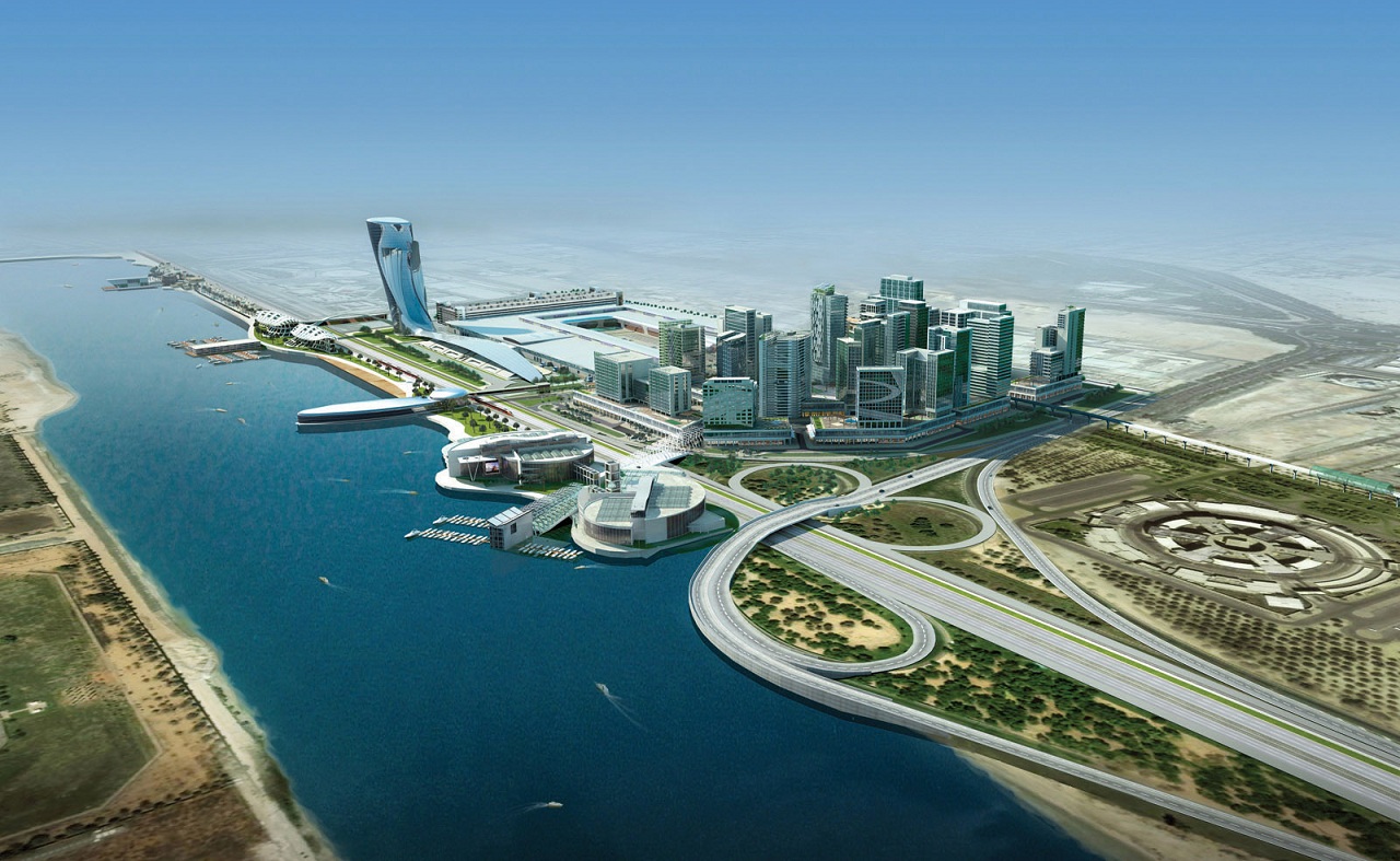 Abu Dhabi National Exhibition Centre and Capital Gate Tower in Abu Dhabi by RMJM
