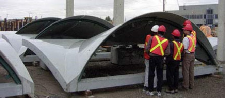 Shawnessy Light Rail Transit (LRT) Station in Calgary, Albert, constructed with Ductal concrete