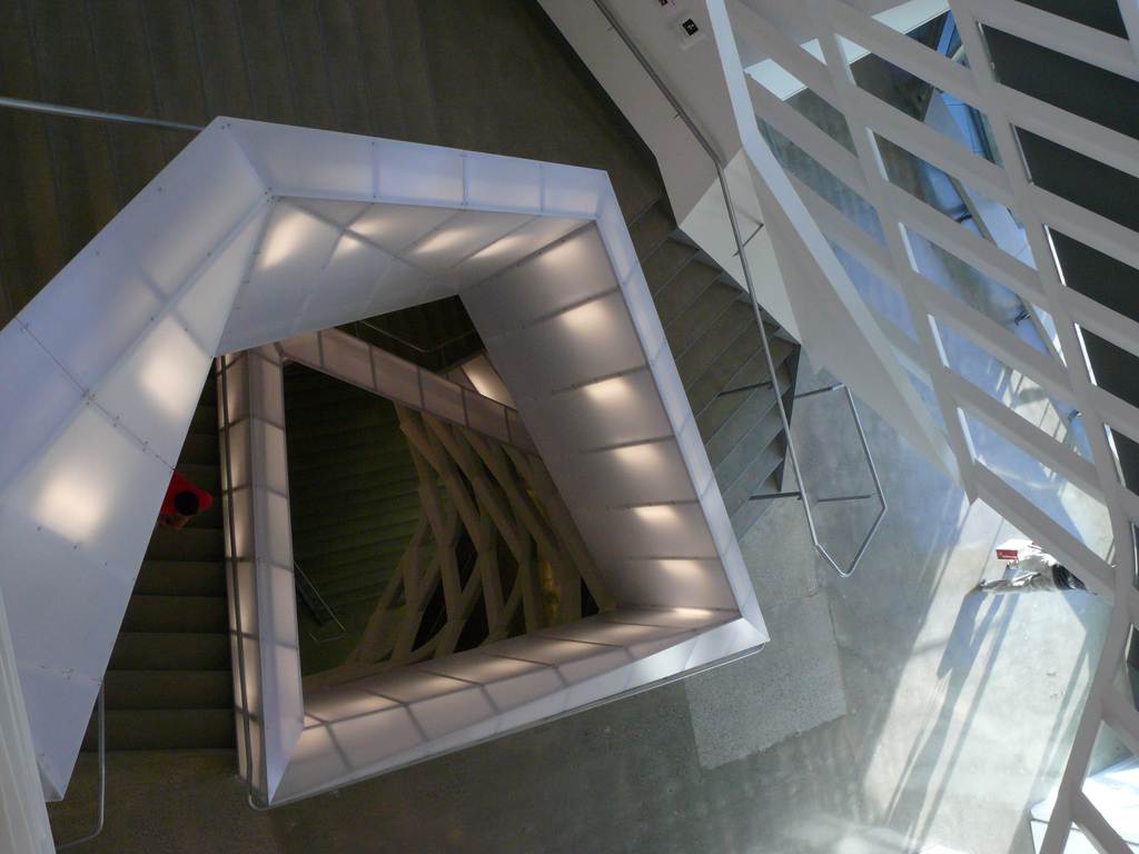 Stairs inside The Cooper Union for the Advancement of Science and Art in New York City by Morphosis Architects