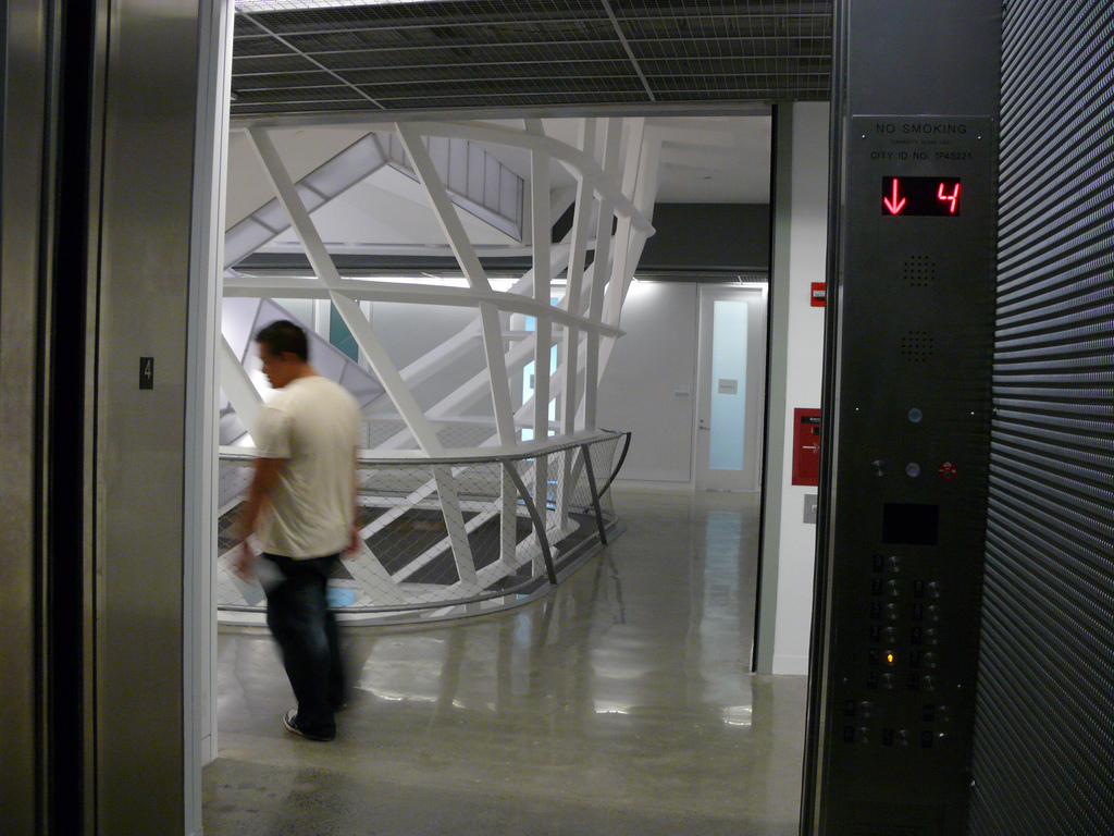 The interior of the Cooper Union for the Advancement of Science and Art in New York City by Morphosis Architects