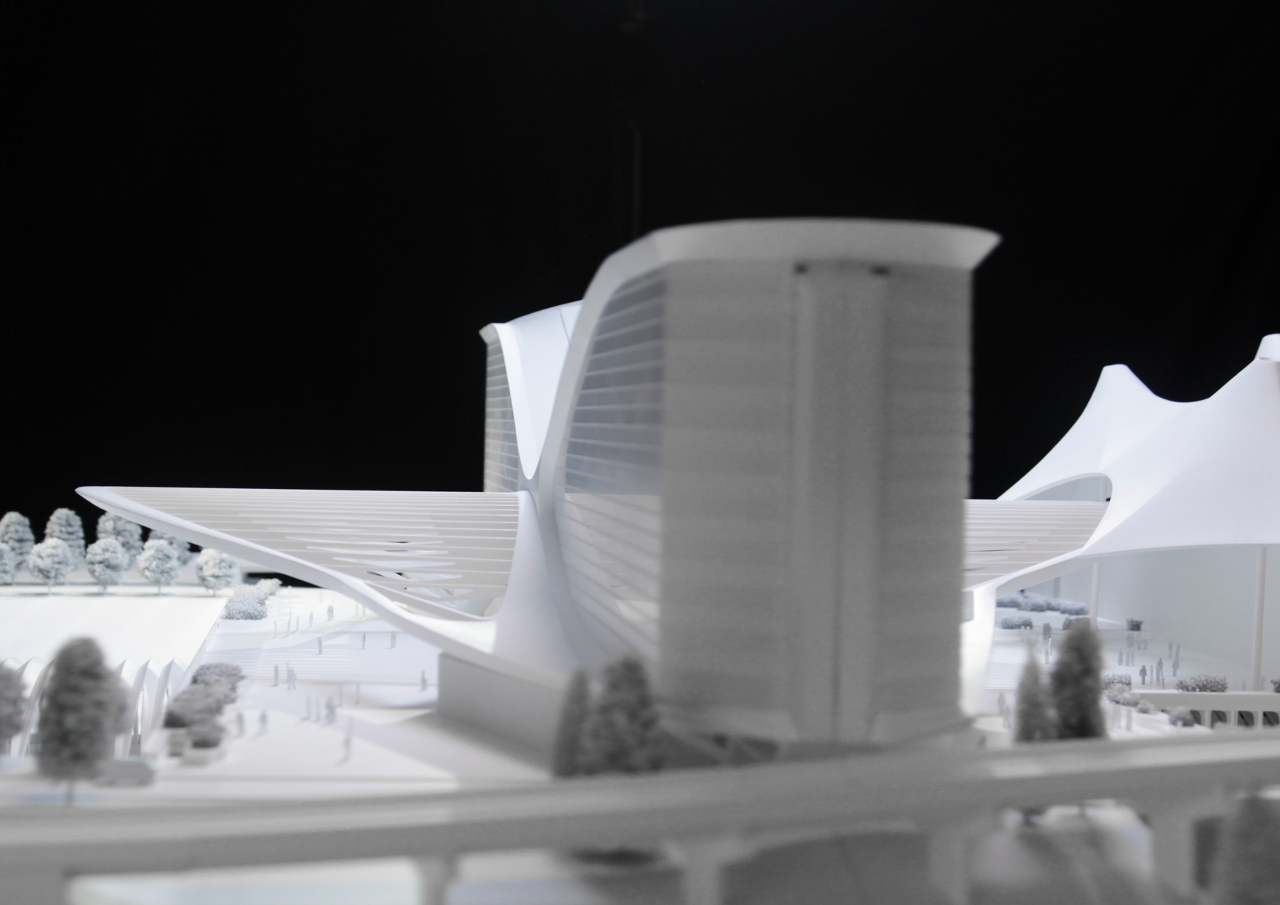 Santiago Calatrava's Denver International Airport Terminal project model
