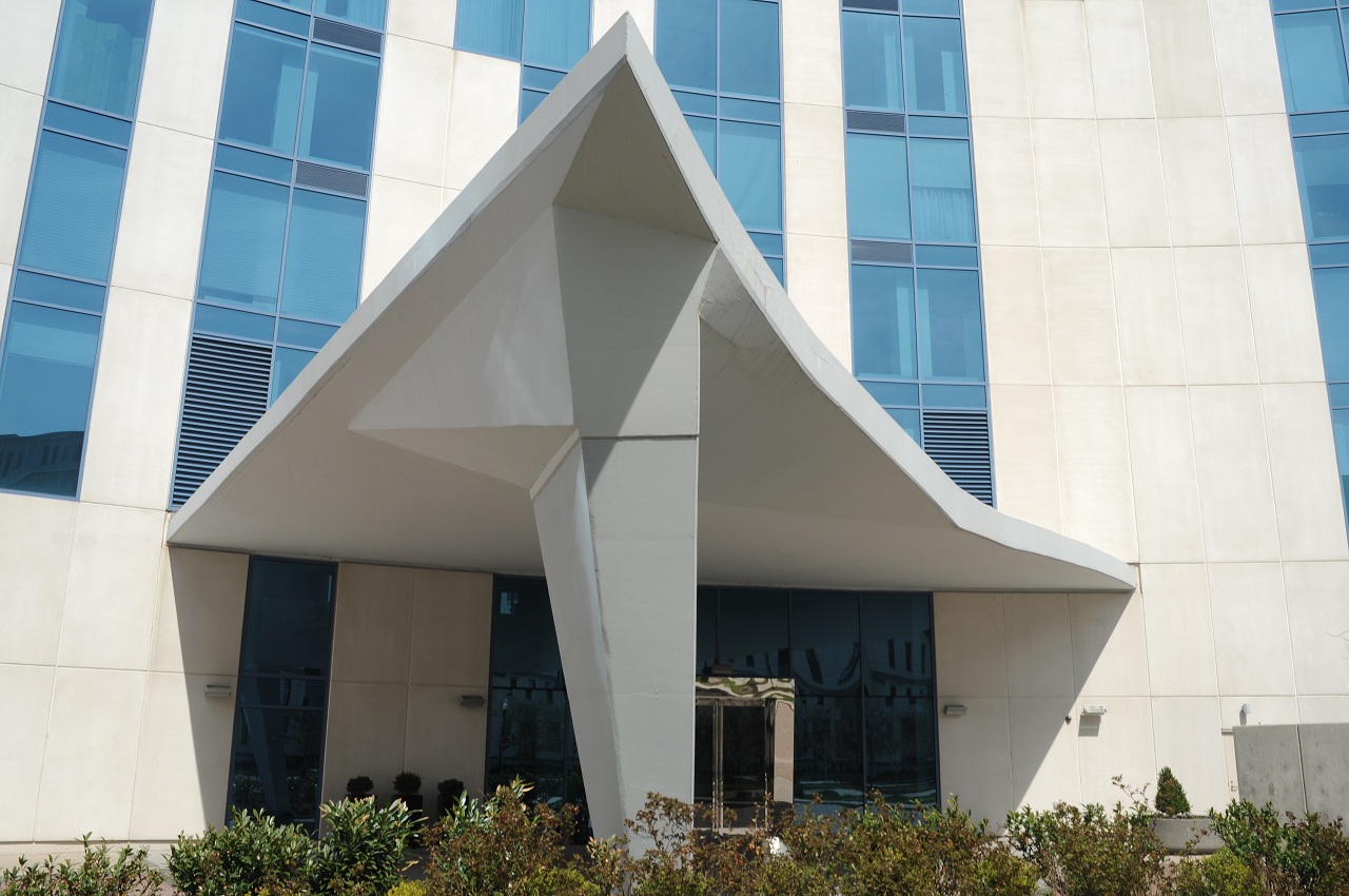 The entrance of Daniel Libeskind’s Ascent at Roebling's Bridge near Cincinnati