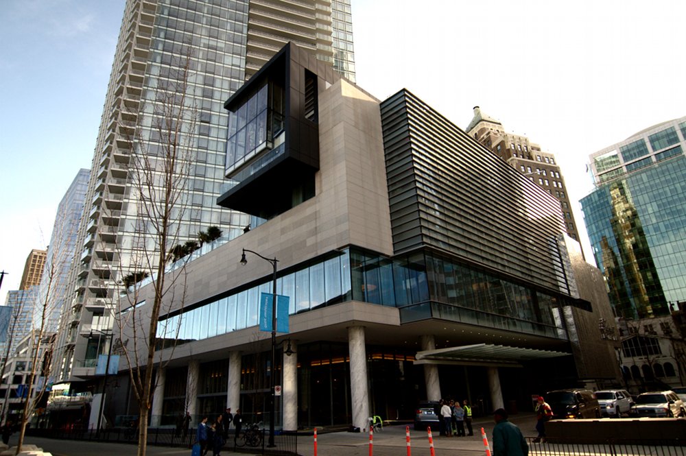 exterior of Vancouver's Fairmont Pacific Rim Hotel designed by architect James Cheng