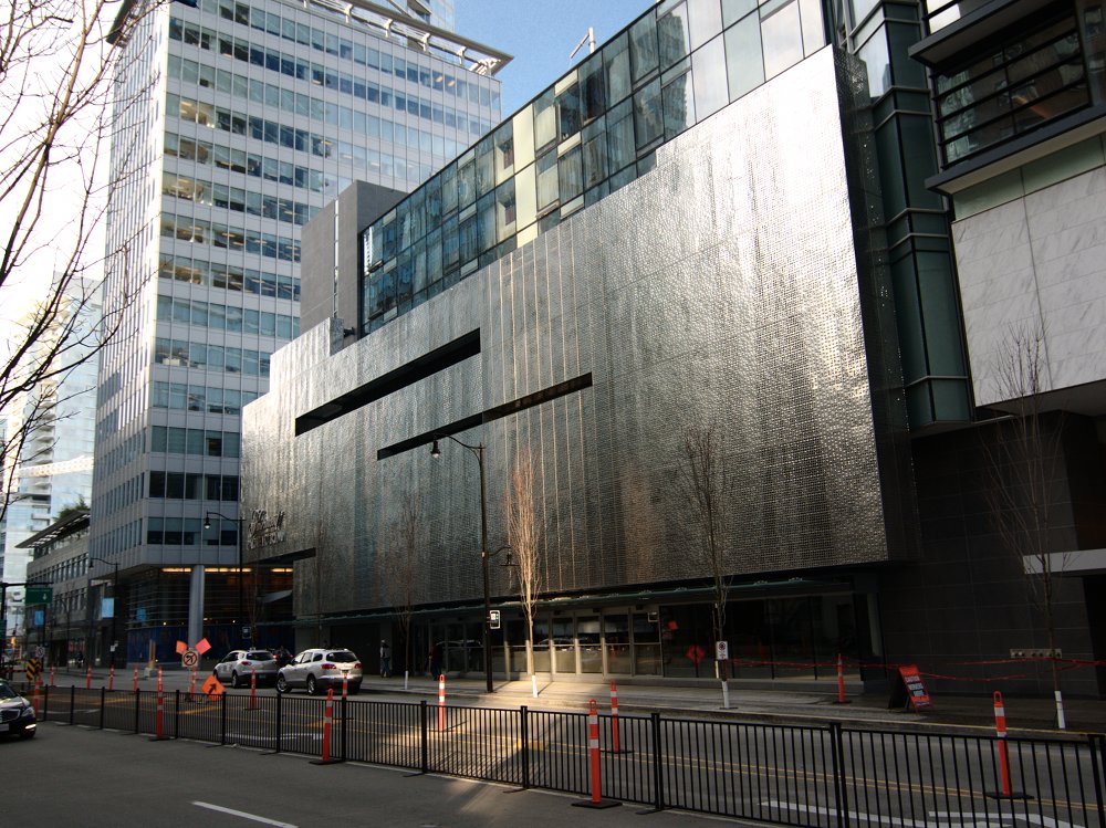 The exterior of Vancouver's Fairmont Pacific Rim Hotel designed by architect James Cheng