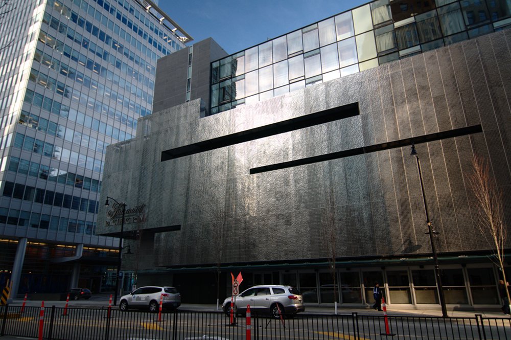 The exterior of Vancouver's Fairmont Pacific Rim Hotel designed by architect James Cheng