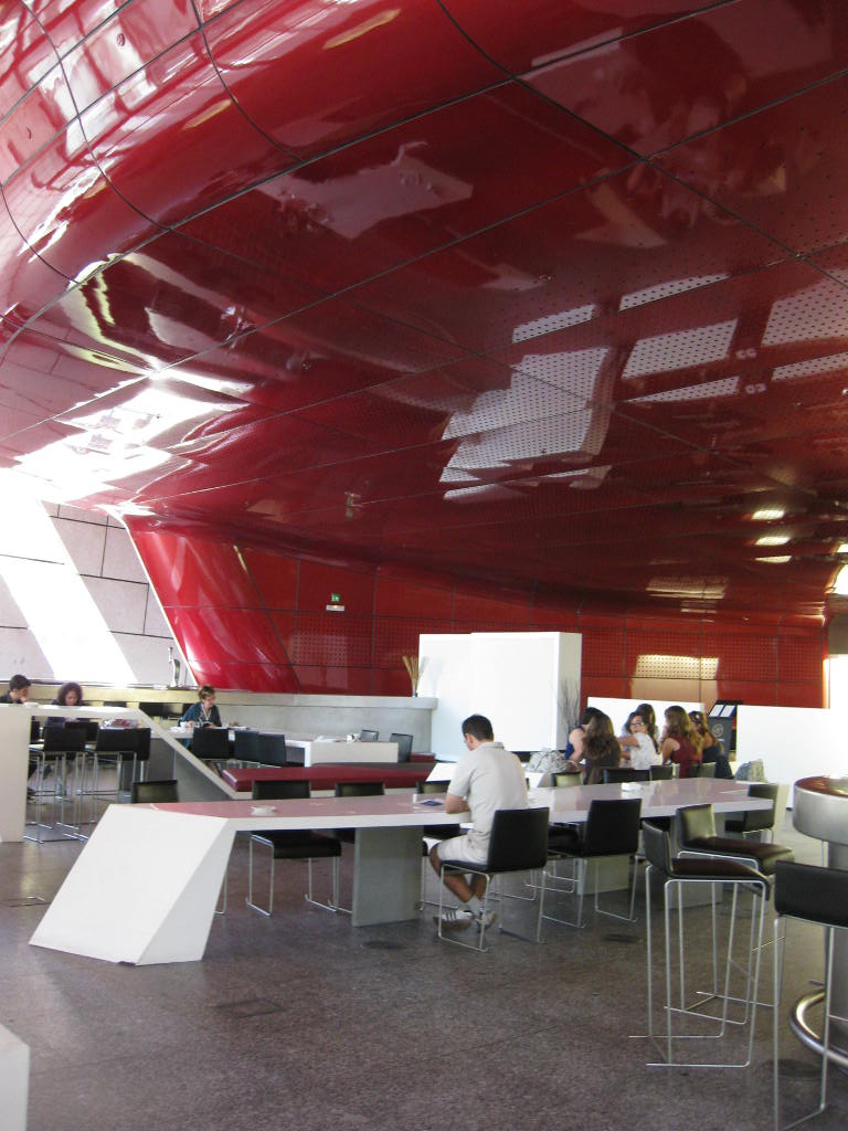 Interior of the Reina Sofia Museum in Madrid, Spain