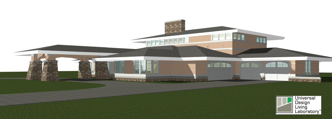 Universal Design Living Laboratory exterior rendering
