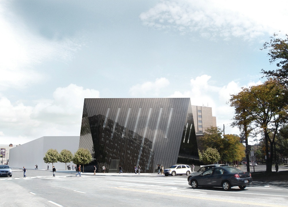 Exterior rendering of the Museum of Contemporary Art Cleveland (MOCA Cleveland) by Foreign Office Architects (FOA)