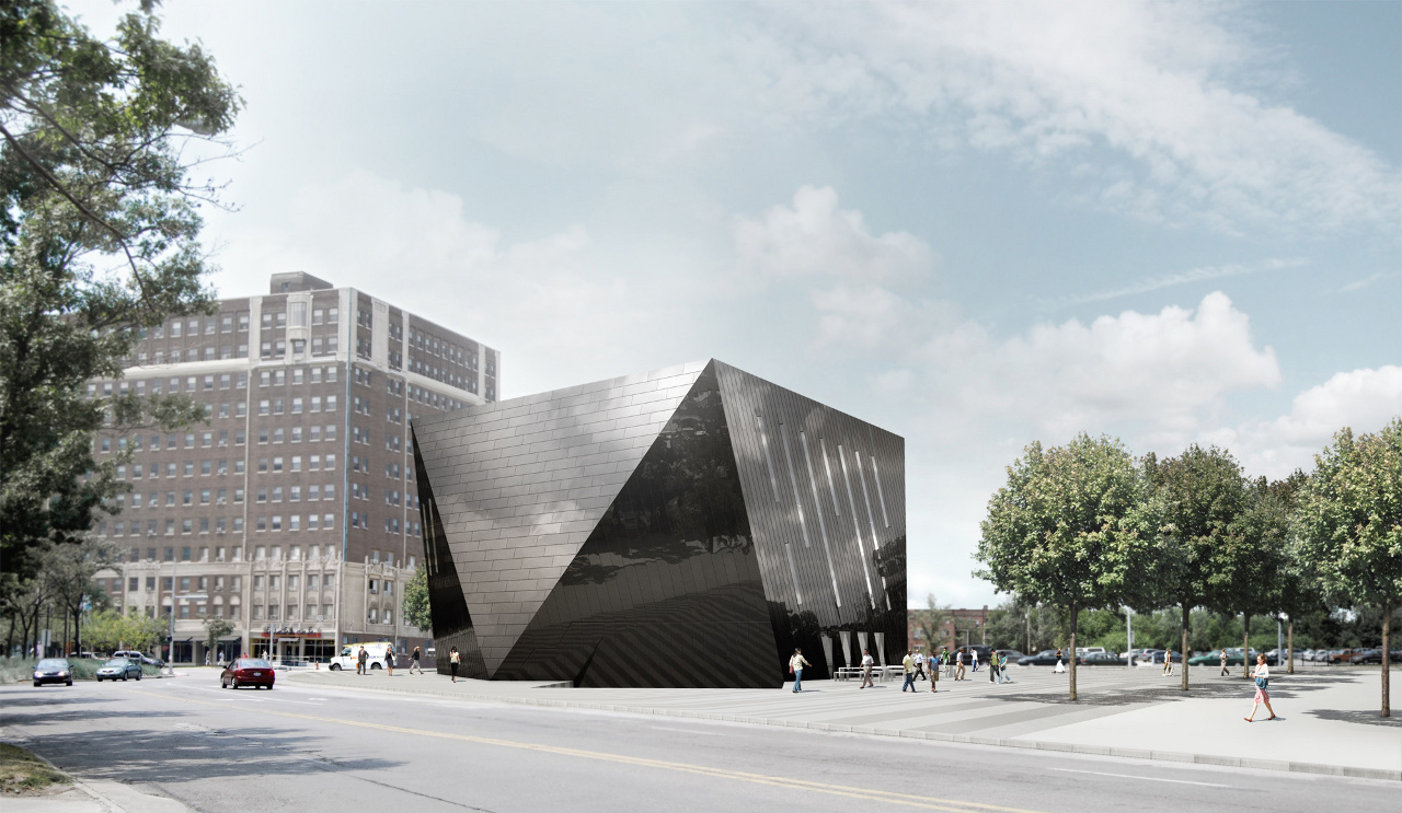 Exterior rendering of the Museum of Contemporary Art Cleveland (MOCA Cleveland) by Foreign Office Architects (FOA)