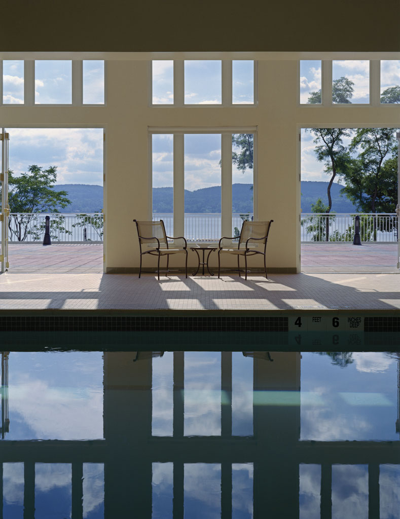 Swimming pool in a senior housing facility