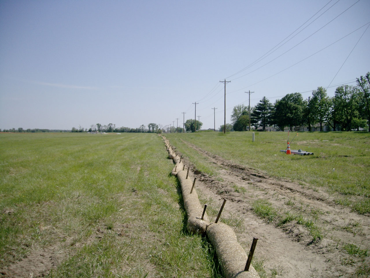 Installing Erosion Control at a construction site