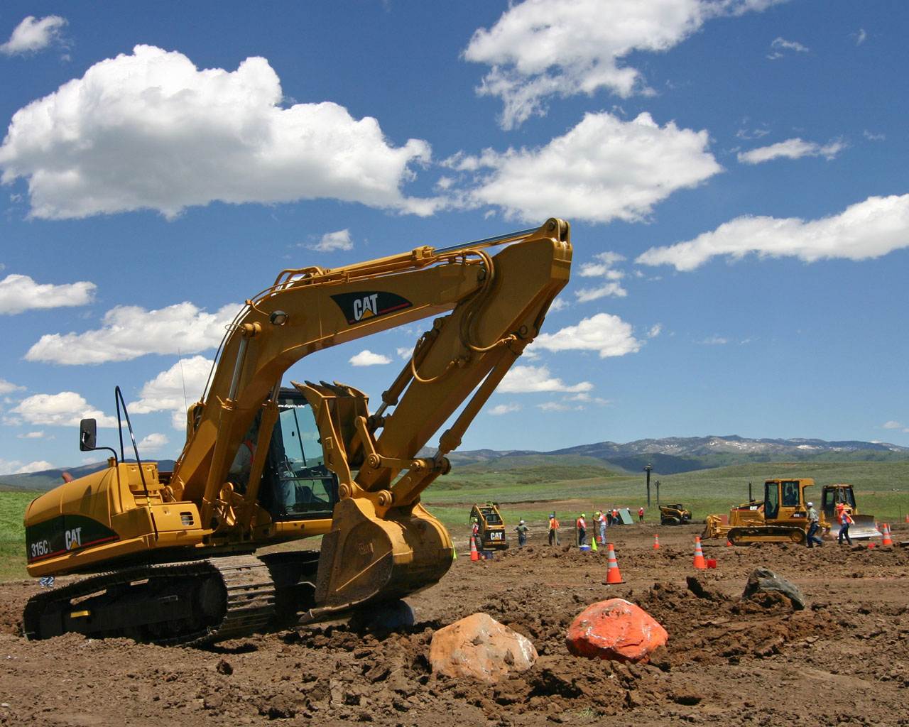 Operating heavy construction equipment at Dig This