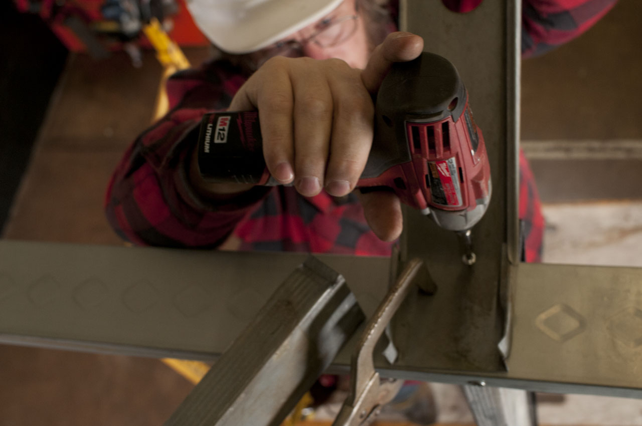 Standing Up and Bracing Off Walls for light gauge Metal Stud framing