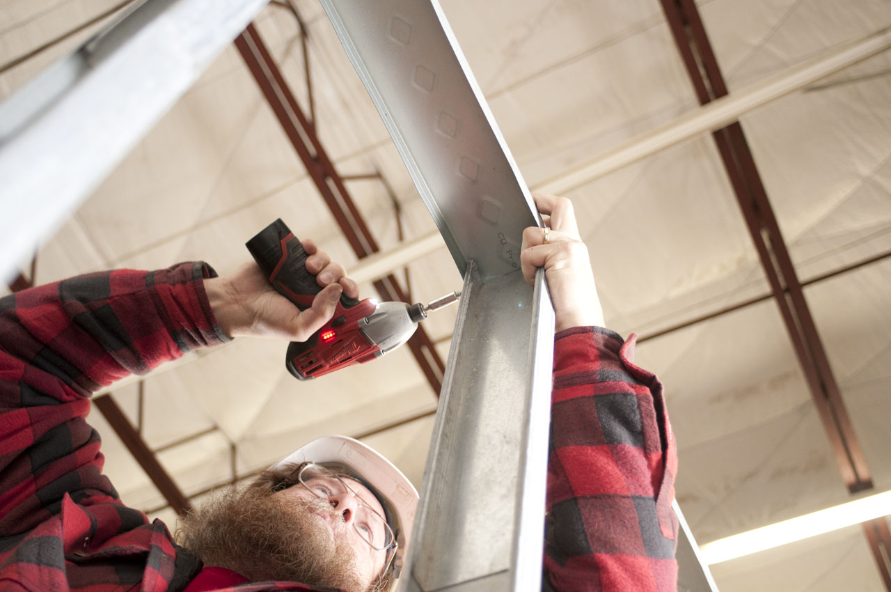 Standing Up and Bracing Off Walls for light gauge Metal Stud framing