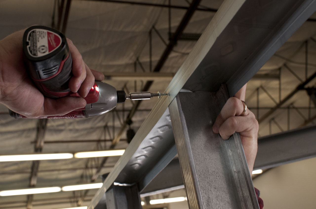 Standing Up and Bracing Off Walls for light gauge Metal Stud framing