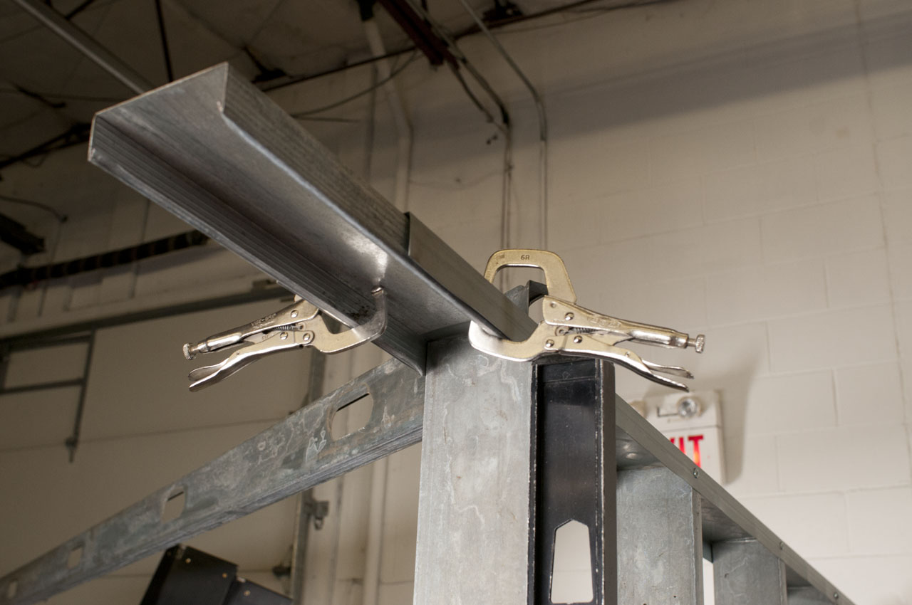 Standing Up and Bracing Off Walls for light gauge Metal Stud framing