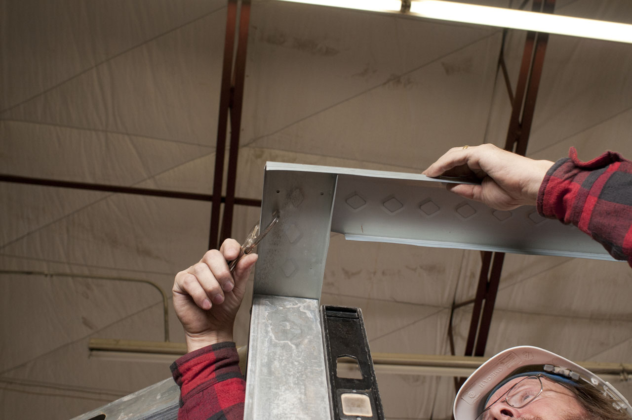 Standing Up and Bracing Off Walls for light gauge Metal Stud framing