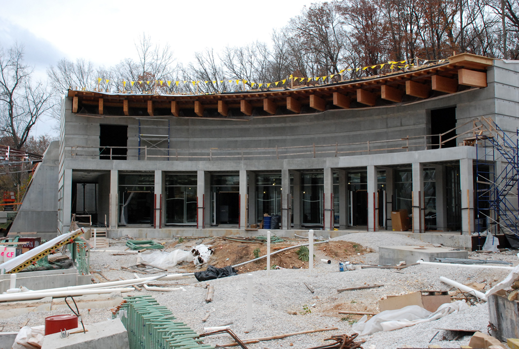 The Moshe Safdie Crystal Bridges Museum of American Art Construction site