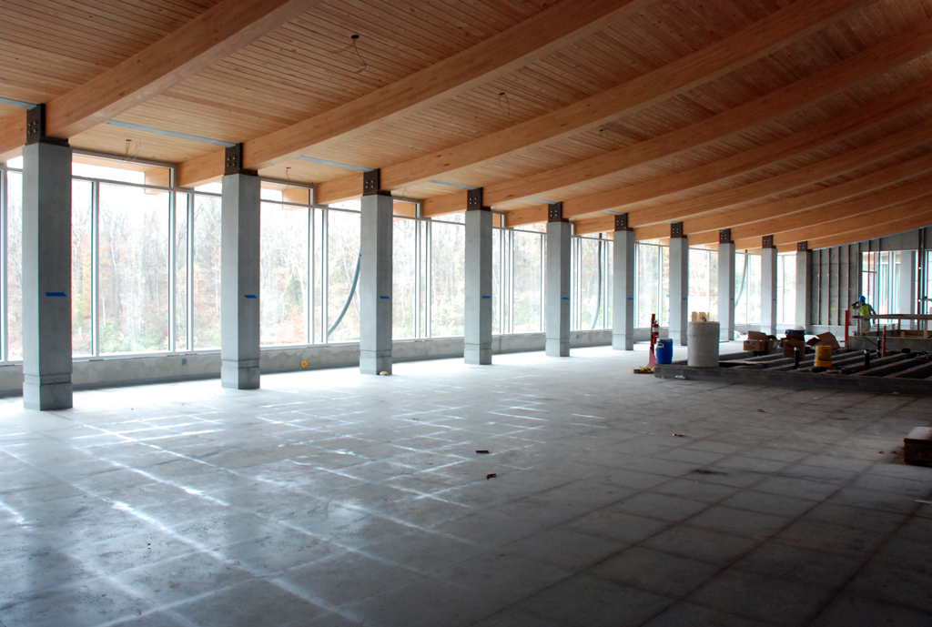 The Moshe Safdie Crystal Bridges Museum of American Art Construction site