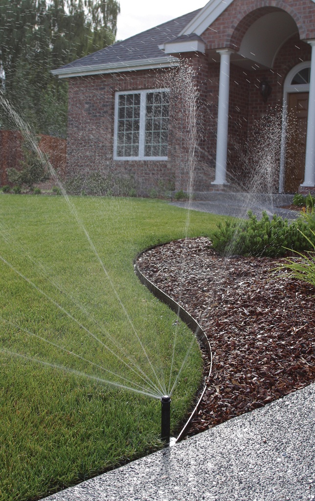 rotary sprinkler nozzle in front yard