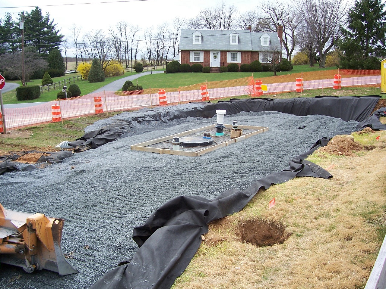 site of the water storage tank after infill