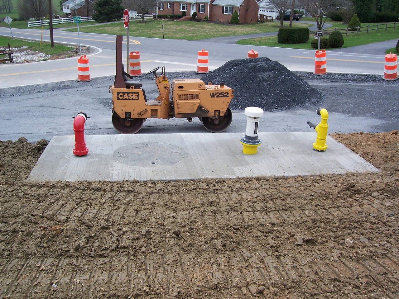 above ground fittings for the water storage tank