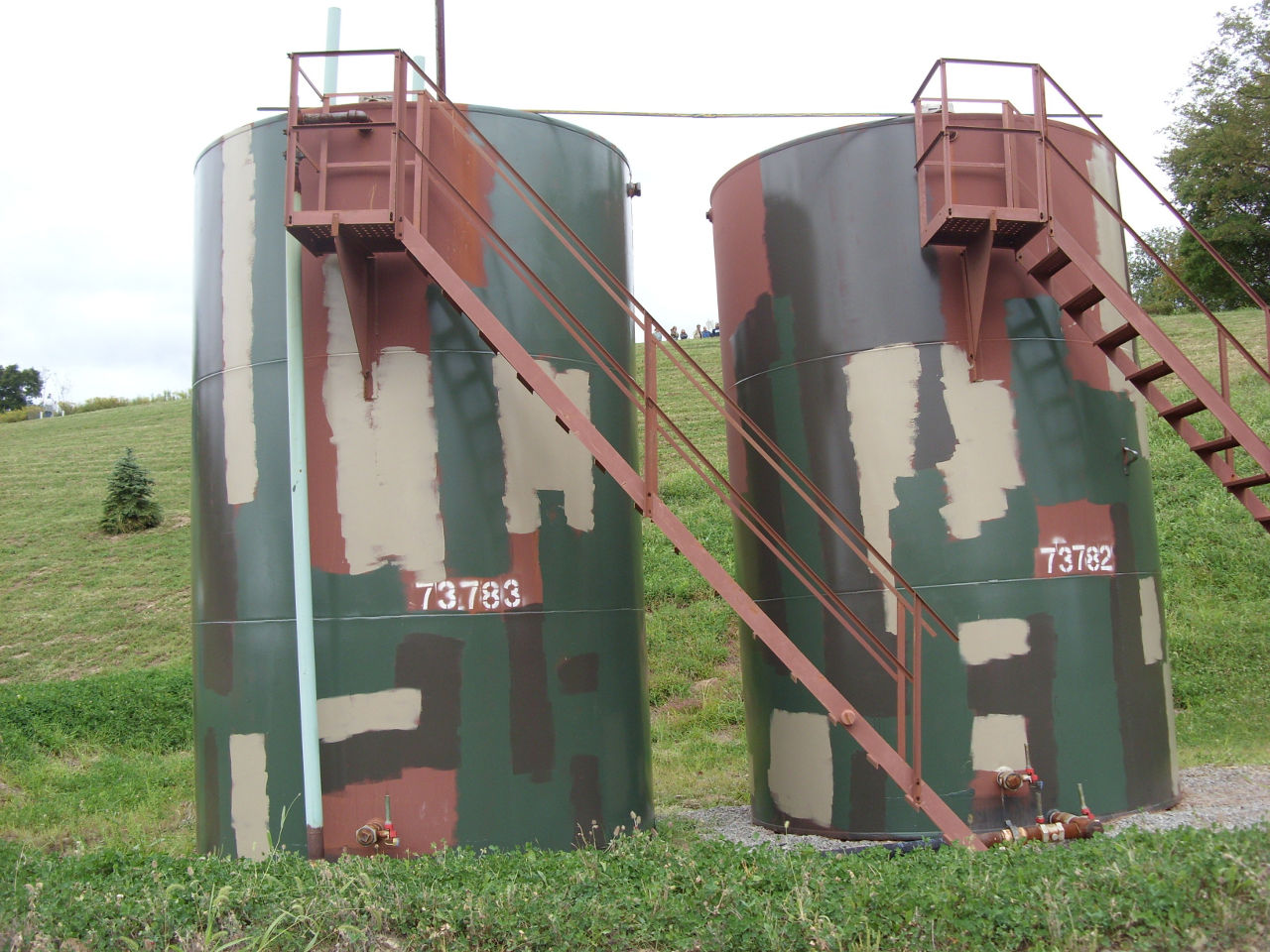 natural gas production brine water tanks